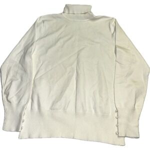 Spense Knits Women's Size XL White Cream Color Turtleneck Sweater